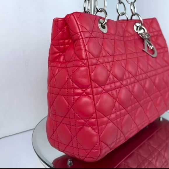 Lady Dior Shopper Tote Bag Lambskin Leather Cannage - Picture 4 of 11